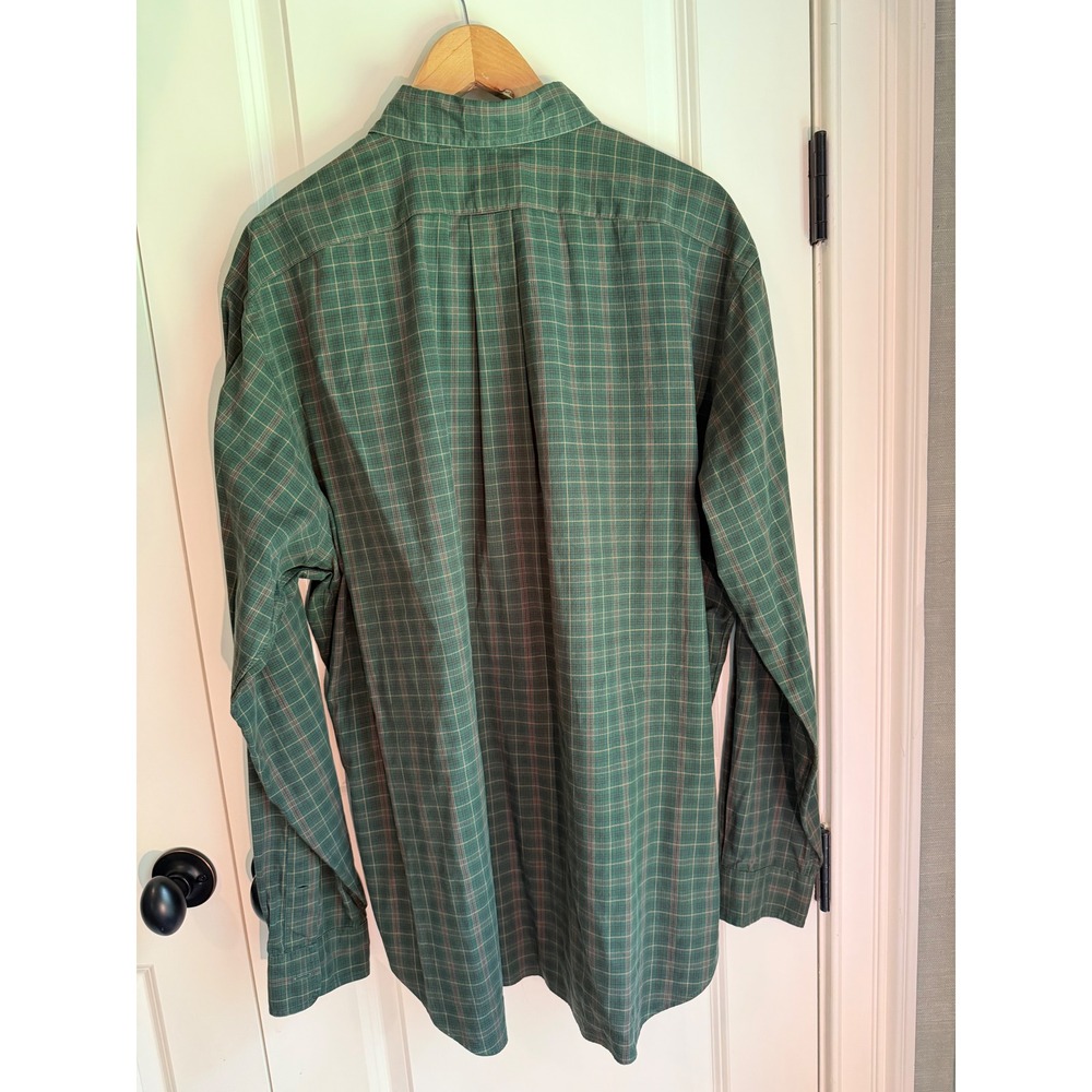 Ralph Lauren Mens XL Classic Fit Green Plaid Button Down Shirt Long Sleeve Pony - Picture 4 of 4